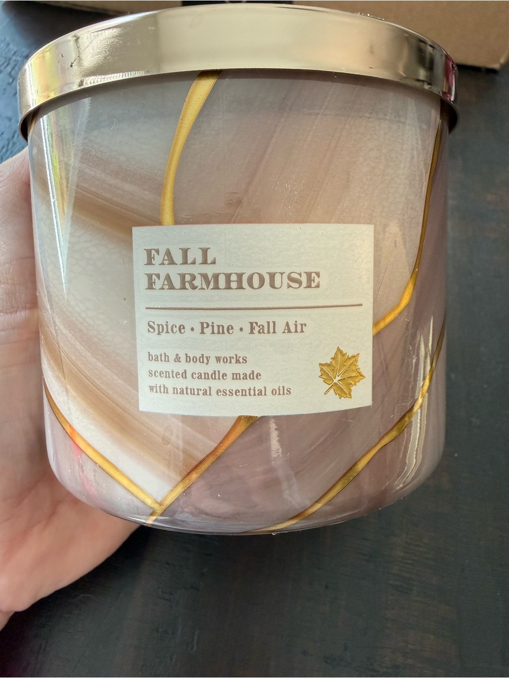 New Bath & Body Works Fall Farmhouse Scented Candle.